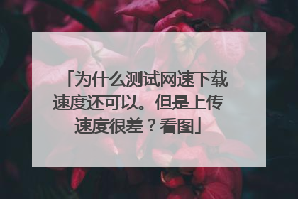 为什么测试网速下载速度还可以。但是上传速度很差?看图
