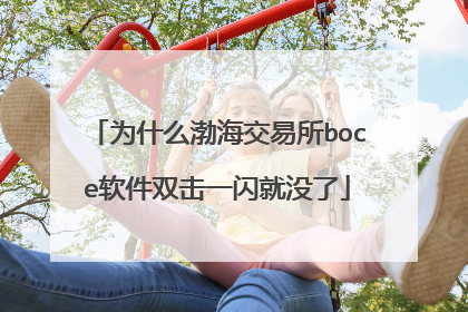 为什么渤海交易所boce软件双击一闪就没了