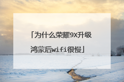 为什么荣耀9X升级鸿蒙后wifi很慢