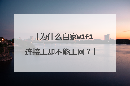 为什么自家wifi连接上却不能上网？