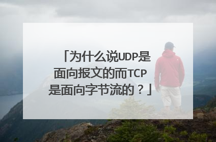 为什么说UDP是面向报文的而TCP是面向字节流的？