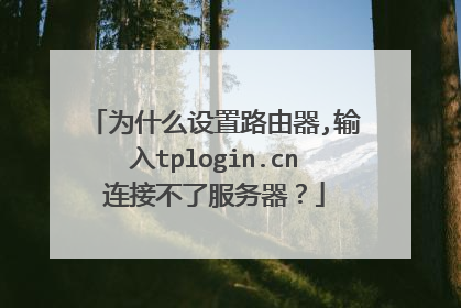为什么设置路由器,输入tplogin.cn连接不了服务器？