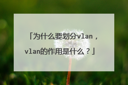 为什么要划分vlan，vlan的作用是什么？