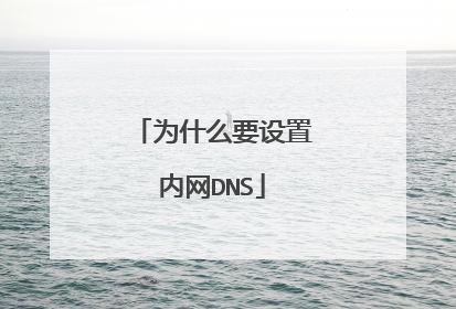 为什么要设置内网DNS