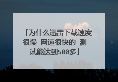 为什么迅雷下载速度很慢 网速很快的 测试能达到500多