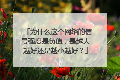 为什么这个网络的信号强度是负值，是越大越好还是越小越好？