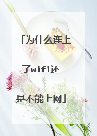 为什么连上了wifi还是不能上网