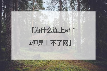 为什么连上wifi但是上不了网