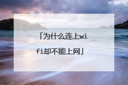 为什么连上wifi却不能上网