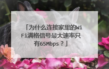 为什么连接家里的WiFi满格信号最大速率只有65Mbps?