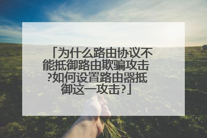 为什么路由协议不能抵御路由欺骗攻击?如何设置路由器抵御这一攻击?