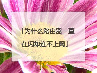 为什么路由器一直在闪却连不上网