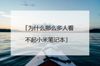 为什么那么多人看不起小米笔记本
