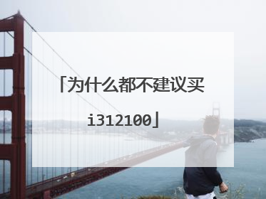 为什么都不建议买i312100