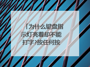 为什么键盘指示灯亮着却不能打字?按任何按键都没反应?