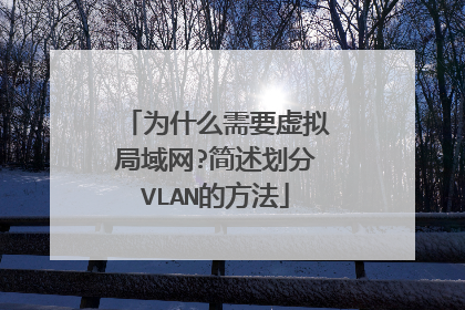 为什么需要虚拟局域网?简述划分VLAN的方法