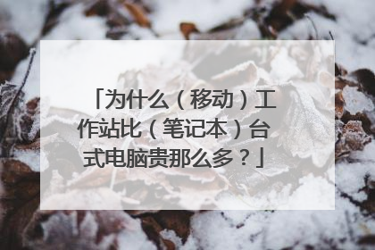 为什么（移动）工作站比（笔记本）台式电脑贵那么多？
