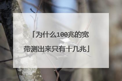 为什么100兆的宽带测出来只有十几兆
