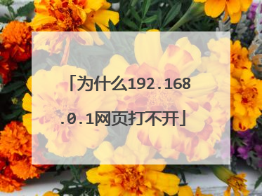 为什么192.168.0.1网页打不开