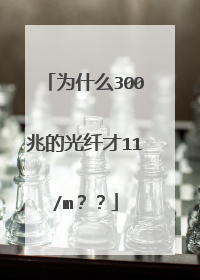 为什么300兆的光纤才11/m？？