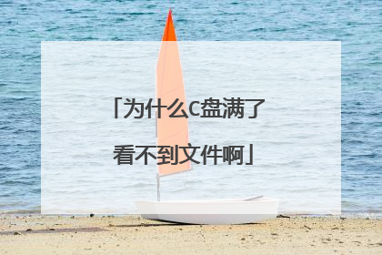 为什么C盘满了 看不到文件啊