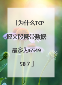 为什么TCP报文段携带数据最多为65495B？