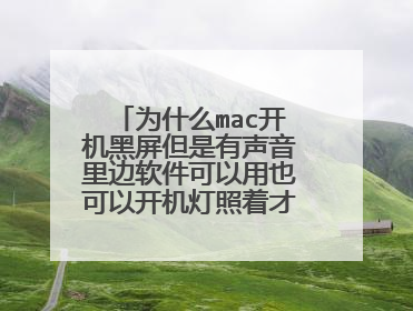 为什么mac开机黑屏但是有声音里边软件可以用也可以开机灯照着才能看见