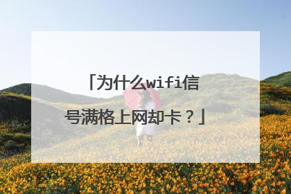 为什么wifi信号满格上网却卡?