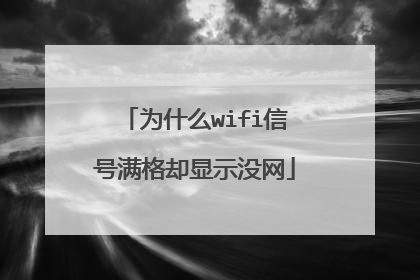 为什么wifi信号满格却显示没网
