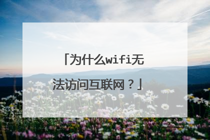为什么wifi无法访问互联网？