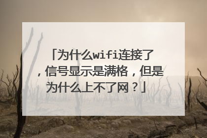 为什么wifi连接了，信号显示是满格，但是为什么上不了网？