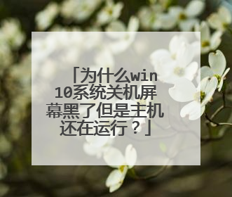 为什么win10系统关机屏幕黑了但是主机还在运行?