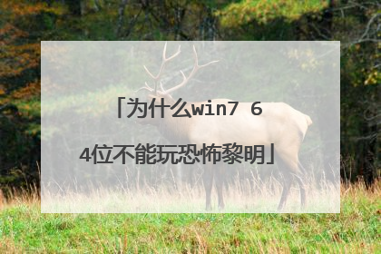 为什么win7 64位不能玩恐怖黎明
