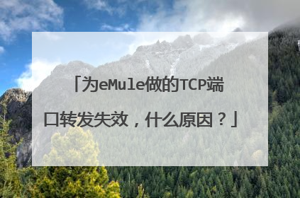 为eMule做的TCP端口转发失效，什么原因？