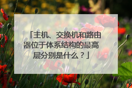 主机、交换机和路由器位于体系结构的最高层分别是什么？
