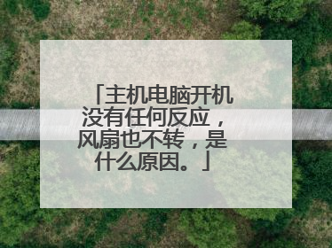主机电脑开机没有任何反应,风扇也不转,是什么原因。