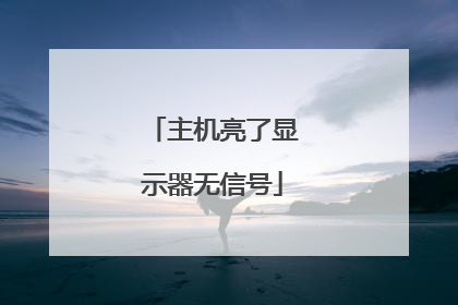 主机亮了显示器无信号