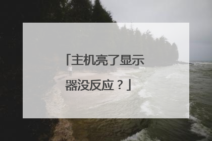 主机亮了显示器没反应?