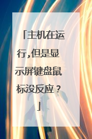 主机在运行,但是显示屏键盘鼠标没反应?