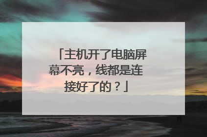 主机开了电脑屏幕不亮,线都是连接好了的?