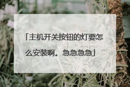 主机开关按钮的灯要怎么安装啊。急急急急