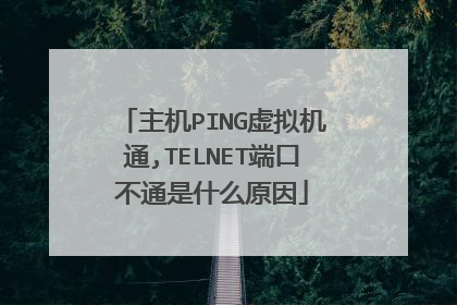 主机PING虚拟机通,TELNET端口不通是什么原因
