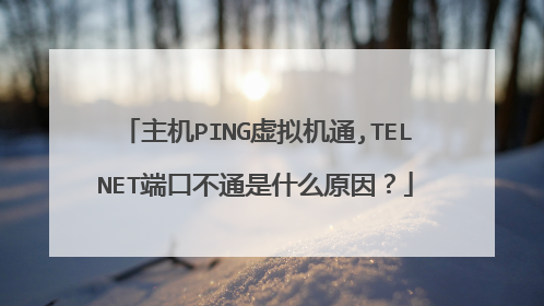 主机PING虚拟机通,TELNET端口不通是什么原因？