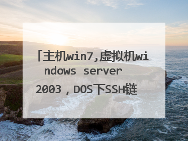 主机win7,虚拟机windows server 2003,DOS下SSH链接windows server 2003!求解?