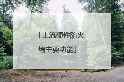 主流硬件防火墙主要功能