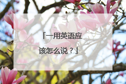 一用英语应该怎么说?