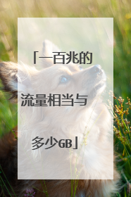 一百兆的流量相当与多少GB