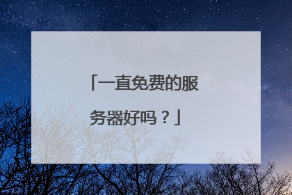 一直免费的服务器好吗?