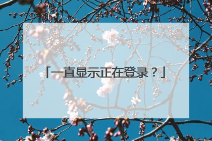 一直显示正在登录?