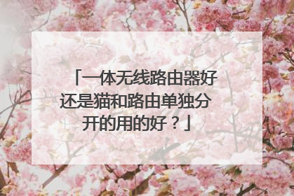 一体无线路由器好还是猫和路由单独分开的用的好?